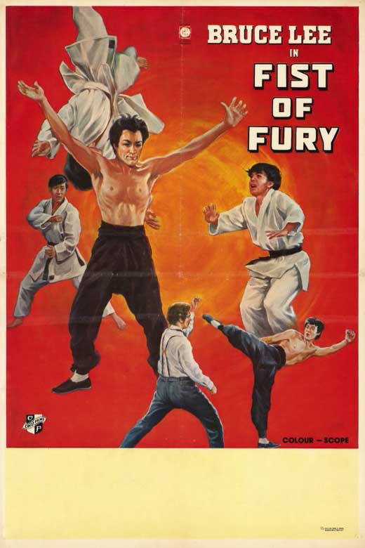 Fists of Fury Movie Poster Print showcasing intense martial arts action.