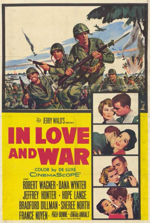In Love and War Movie Poster Print featuring romantic and war themes.