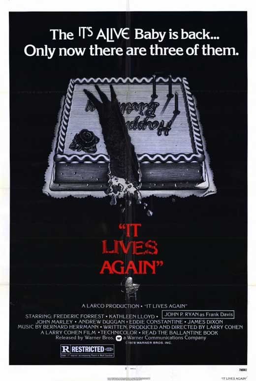 It Lives Again Movie Poster Print featuring classic horror imagery.