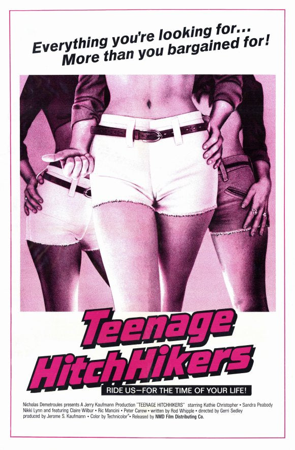 Teenage Hitchikers Movie Poster Print featuring vibrant colors and classic cinema theme.