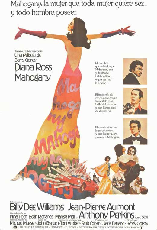 Mahogany movie poster print showcasing classic film artwork.