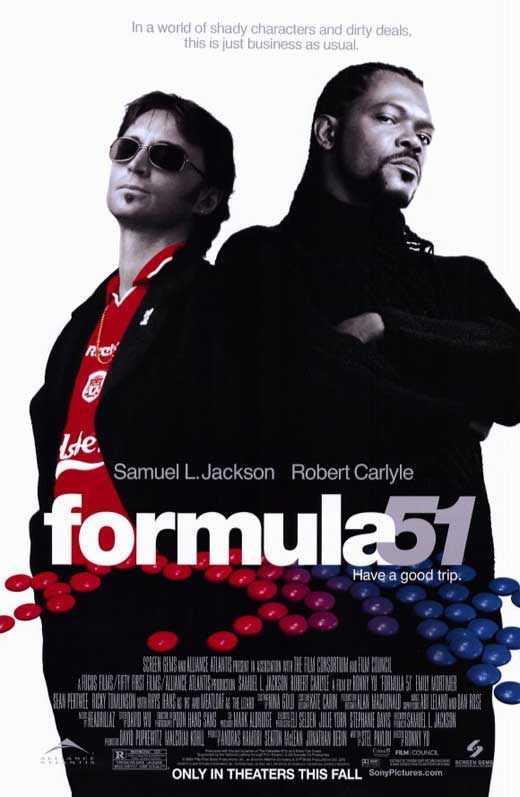 Formula 51 Movie Poster Print showcasing vibrant art and film themes.