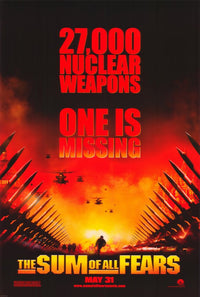 The Sum of All Fears Movie Poster Print featuring intense action and suspense.