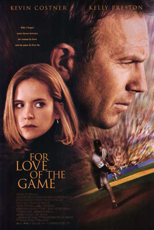For Love of the Game Movie Poster Print showcasing baseball art.