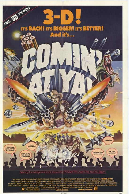Comin' At Ya Movie Poster Print featuring classic film art.