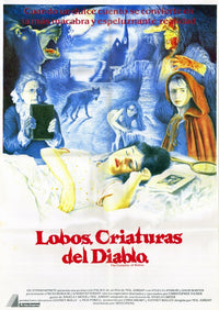 The Company of Wolves movie poster print featuring dark fantasy imagery.