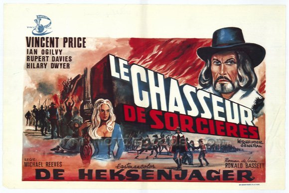 Witchfinder General Movie Poster Print showcasing classic horror film imagery.