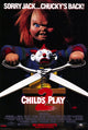 Child's Play 2 Movie Poster Print featuring Chucky doll, 11x17 inches.