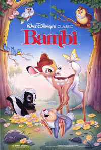 Bambi Movie Poster Print featuring classic Disney artwork.
