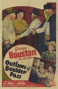Outlaws of Boulder Pass Movie Poster Print, classic film art.