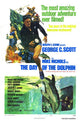 The Day of the Dolphin movie poster print featuring vibrant aquatic imagery.