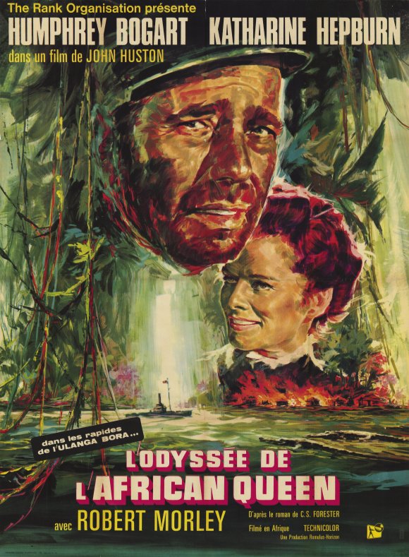 The African Queen Movie Poster Print featuring iconic film imagery.