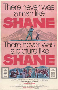 Shane Movie Poster Print showcasing iconic Western film art.