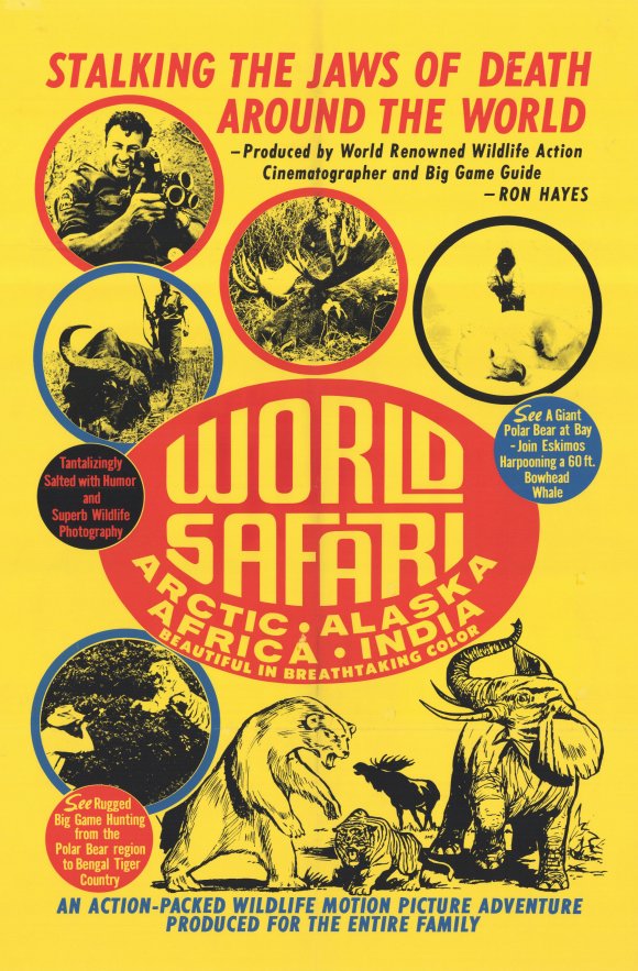 World Safari Movie Poster Print showcasing vibrant wildlife imagery.