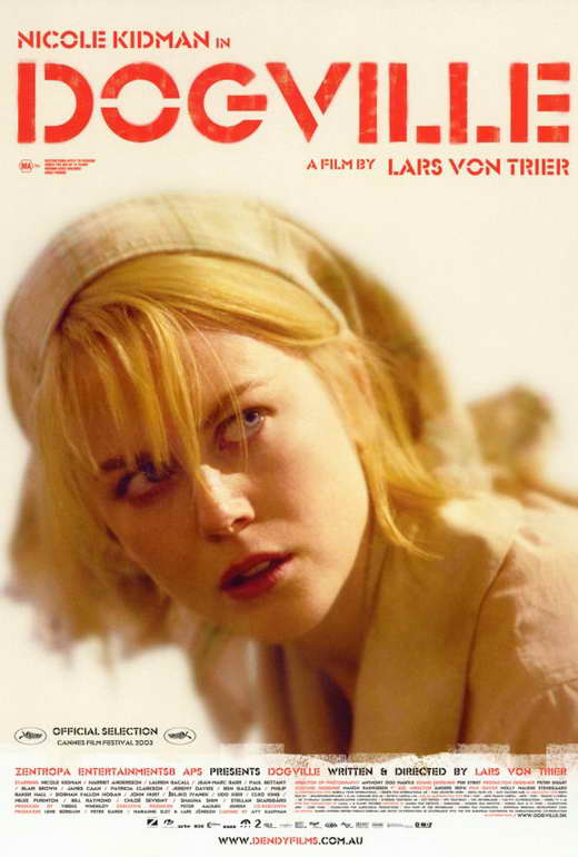 Dogville Movie Poster Print featuring striking visuals and cinematic themes.