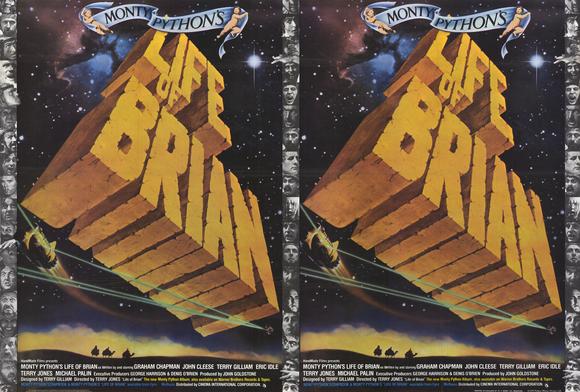 Monty Python's Life of Brian Movie Poster Print showcasing iconic comedic imagery.