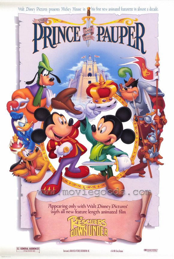 The Prince and the Pauper Movie Poster Print showcasing a classic tale.