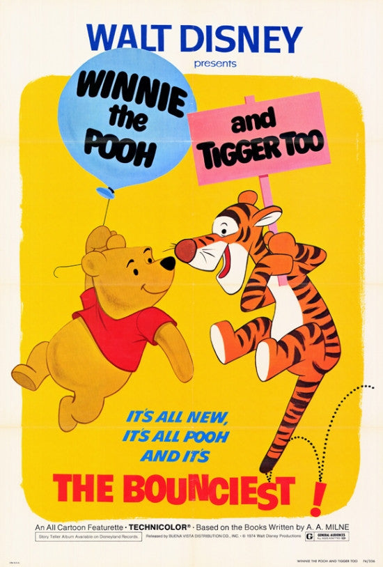 Winnie the Pooh and Tigger Too Movie Poster Print 27x40