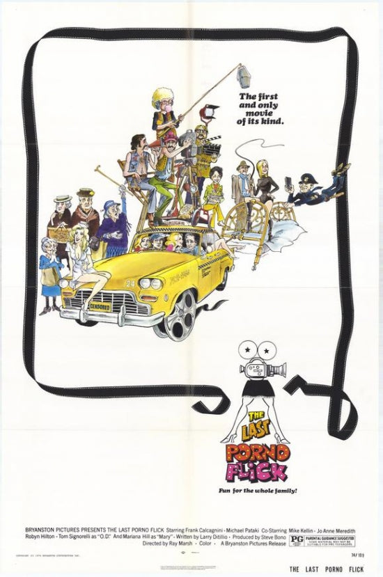 The Last Porno Flick Movie Poster Print featuring bold artwork.