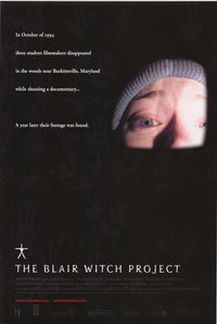 The Blair Witch Project Movie Poster Print featuring eerie forest imagery.