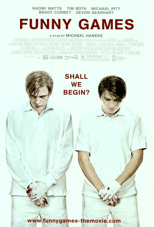 Funny Games Movie Poster Print showcasing the psychological horror theme.