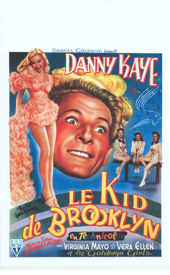 The Kid From Brooklyn Movie Poster Print featuring classic film art