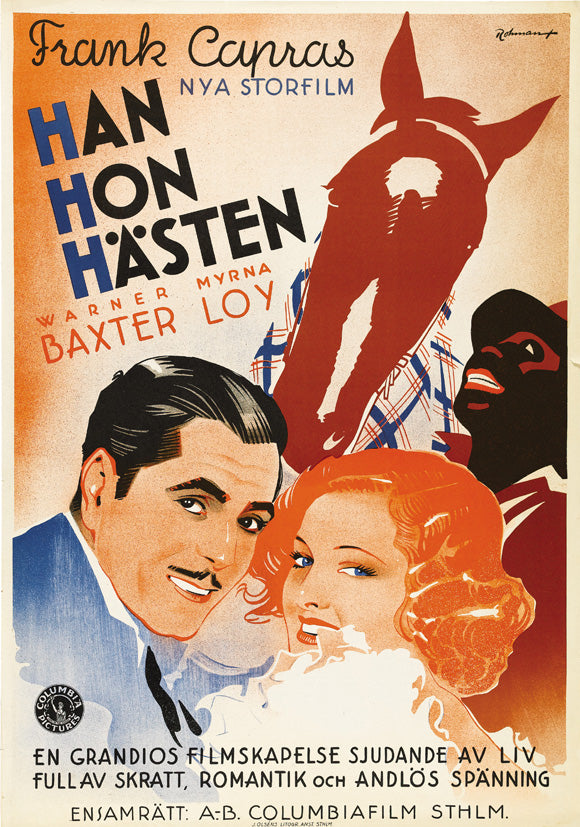 Broadway Bill Movie Poster Print, vibrant colors and classic cinema art