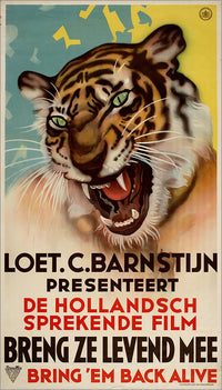 Bring 'Em Back Alive Movie Poster Print showcasing vibrant artwork.
