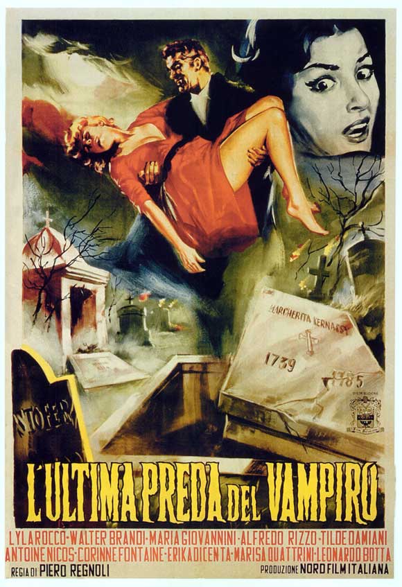 The Playgirls and the Vampire Movie Poster Print featuring vintage horror art.