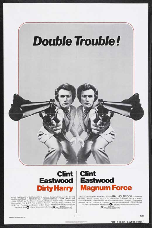 Dirty Harry Movie Poster Print featuring Clint Eastwood.