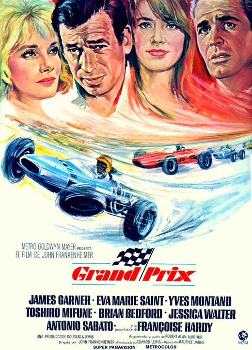 Grand Prix Movie Poster Print showcasing thrilling racing action.