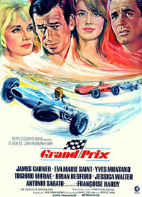 Grand Prix Movie Poster Print showcasing thrilling racing action.