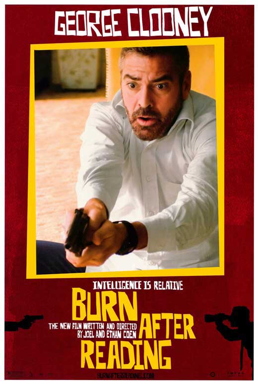 Burn After Reading Movie Poster Print featuring dark humor and cinematic flair.
