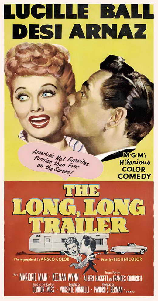 The Long, Long Trailer Movie Poster Print featuring Lucille Ball and Desi Arnaz