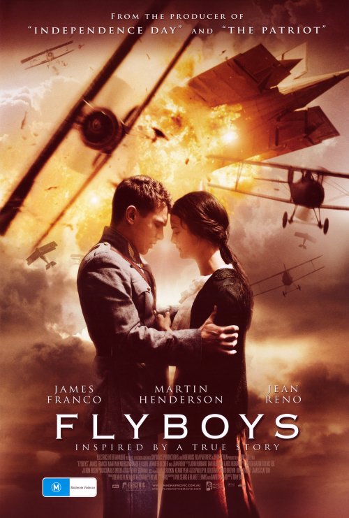 Flyboys Movie Poster Print featuring aerial combat scenes.