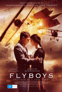 Flyboys Movie Poster Print featuring aerial combat scenes.