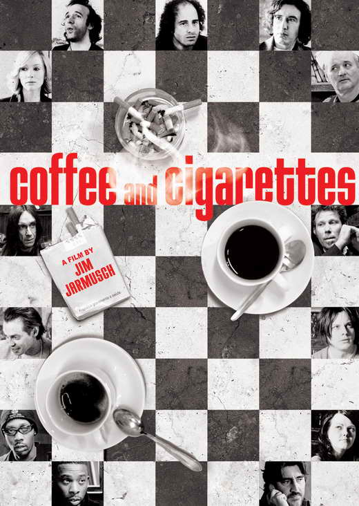 Coffee and Cigarettes Movie Poster Print showcasing black and white imagery.