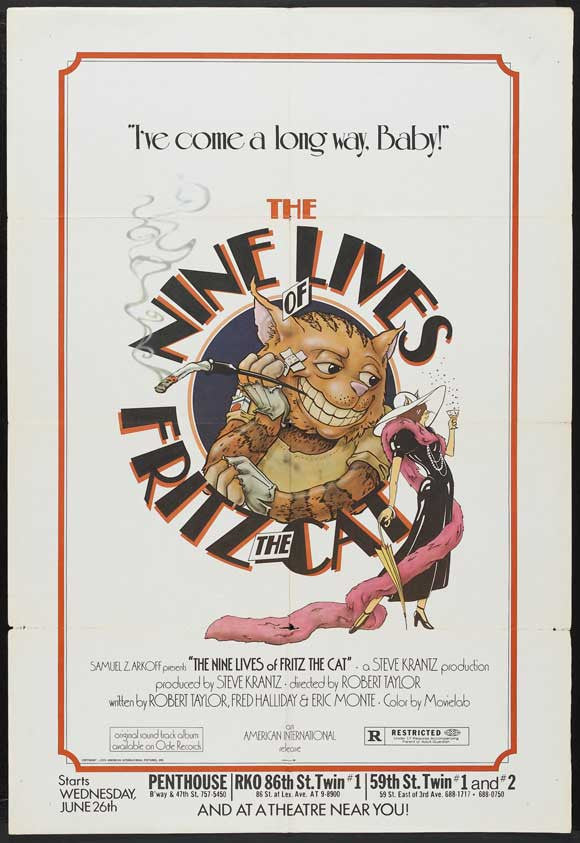 The Nine Lives of Fritz the Cat Movie Poster Print (11x17)