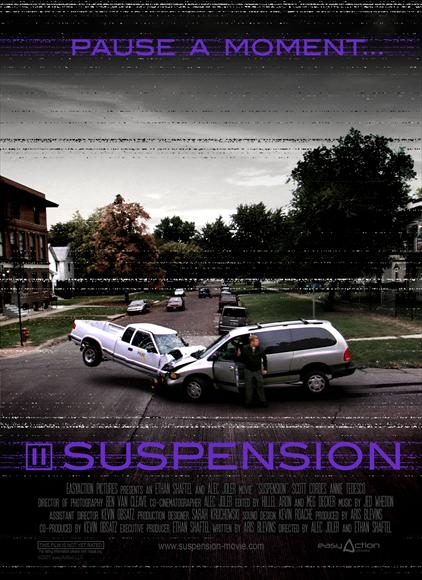 Suspension Movie Poster Print featuring dynamic design for movie enthusiasts.