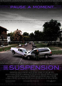 Suspension Movie Poster Print featuring dynamic design for movie enthusiasts.