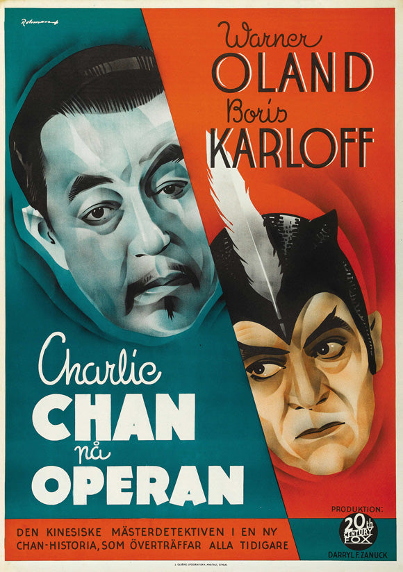 Charlie Chan at the Opera Movie Poster Print showcasing classic cinema artwork.
