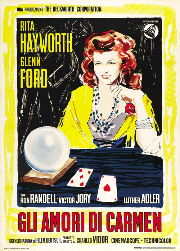 The Loves of Carmen Movie Poster Print showcasing vibrant colors and cinematic charm.