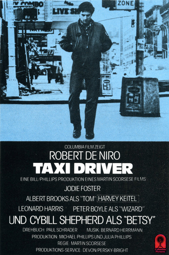 Taxi Driver Movie Poster Print featuring classic film imagery.