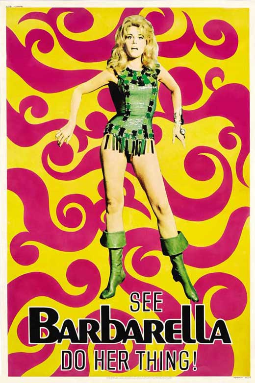 Barbarella Movie Poster Print showcasing classic sci-fi artwork.