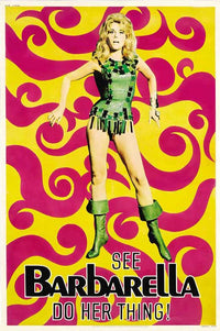 Barbarella Movie Poster Print showcasing classic sci-fi artwork.
