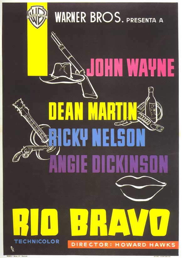 Rio Bravo Movie Poster Print featuring classic film imagery.