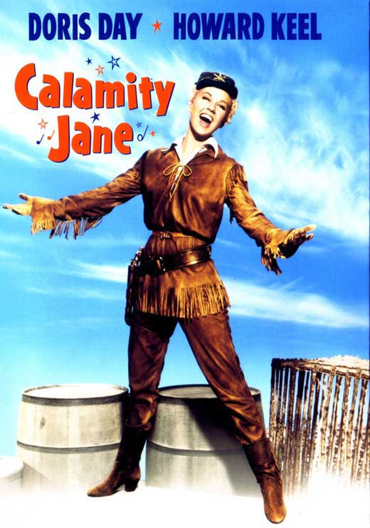Calamity Jane Movie Poster Print featuring classic Western imagery.