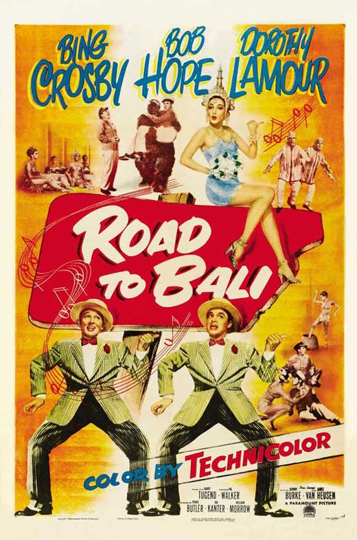 Road to Bali Movie Poster Print featuring classic film imagery.