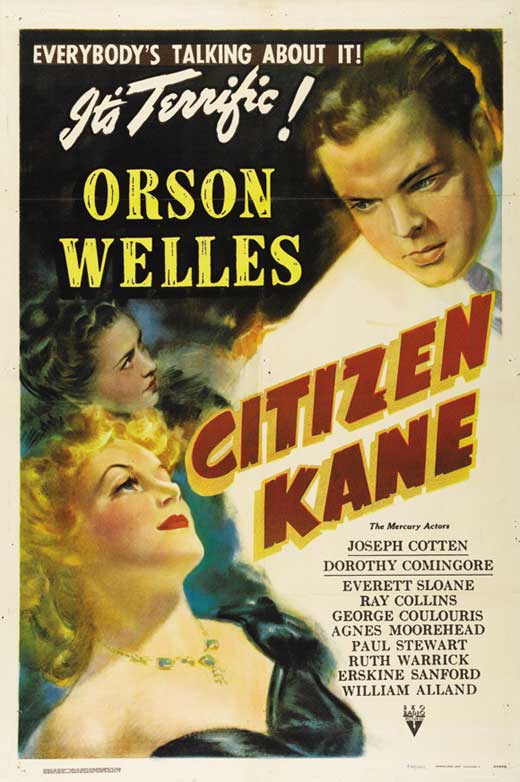 Citizen Kane Movie Poster Print showcasing classic film art