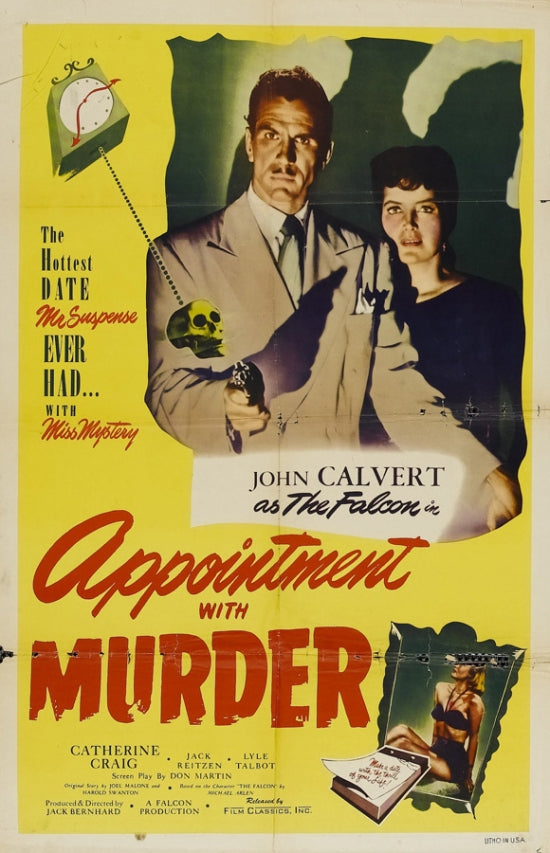 Appointment With Murder Movie Poster Print showcasing suspenseful artwork.